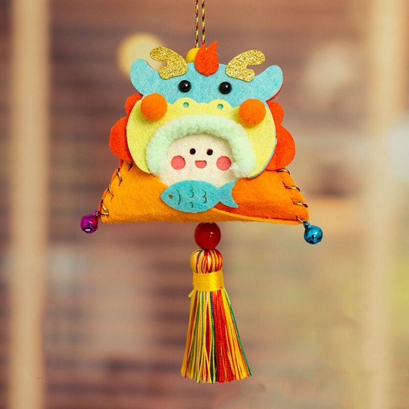 Hanging Dragon Boat Festival Sachet Non-woven Fabric with Tassel Kindergarten Material Package Cartoon Chinese Zodiac