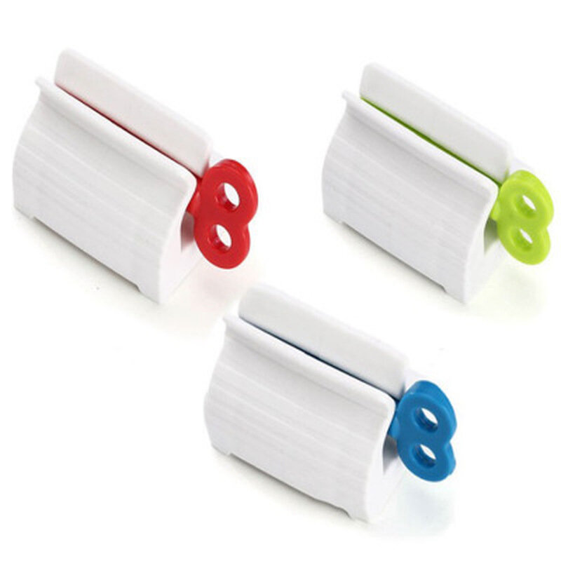 1 pçs novo 4 cores casa de plástico tubo creme dental squeezer fácil dispenser titular rolamento do banheiro fornecimento limpeza dente acessórios