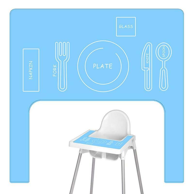 Baby High Chair Placemat Anti-slip Food Placemat High Chair Tray Accessories Food-Grade Dishwasher Safe For Outdoor Use With