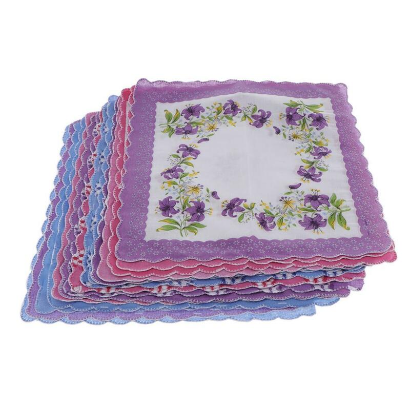 Paquete de pañuelos de algodón de colores, pañuelos a granel, 15 unidades
