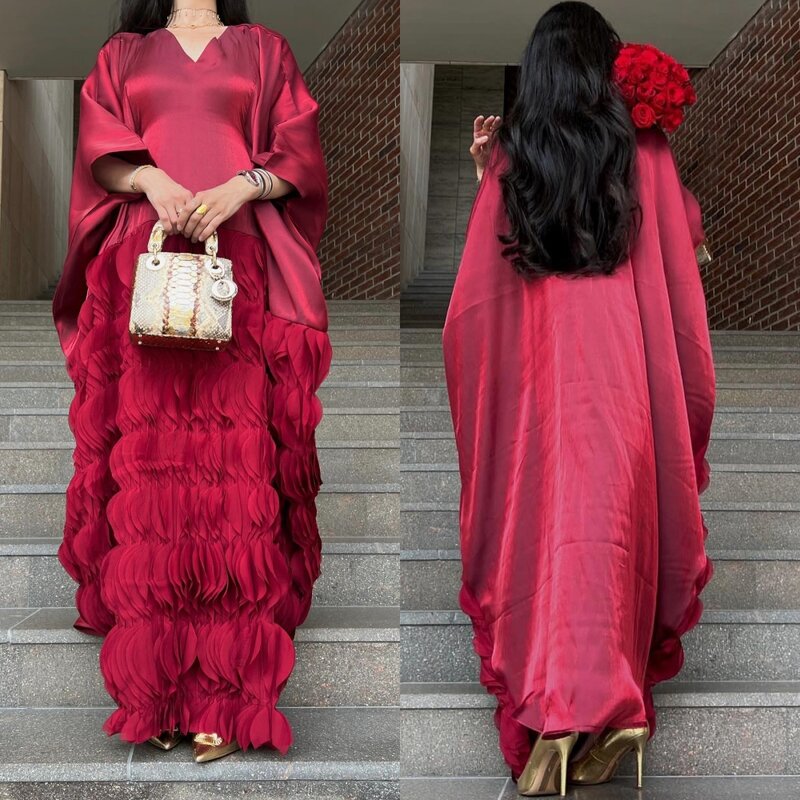 Платье для выпускного вечера, вечернее атласное Плиссированное официальное ТРАПЕЦИЕВИДНОЕ ПЛАТЬЕ С V-образным вырезом на заказ, длинное платье, Саудовская Аравия