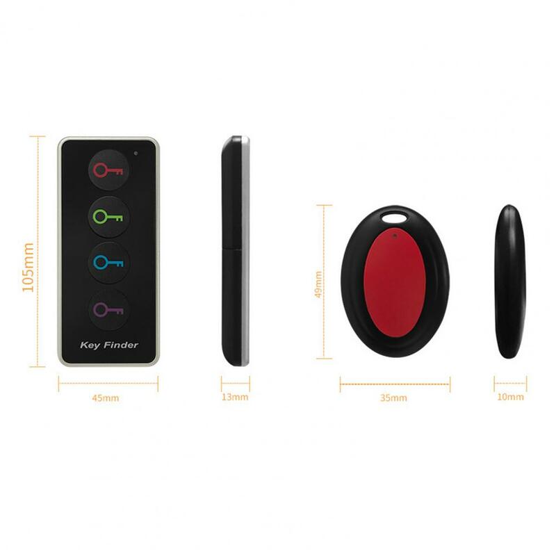 Dispositivo de seguimiento con alarma antipérdida, buscador de llaves portátil inalámbrico, 80dB, 30m de distancia, 499,82 MHz, búsqueda con un clic, ABS, cuatro colores