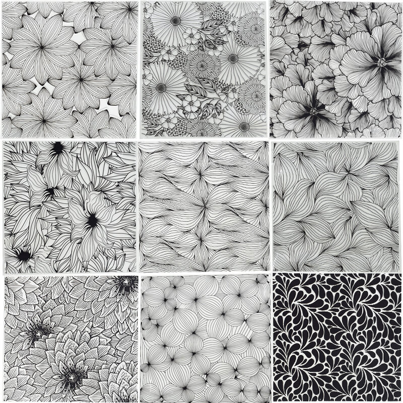 Scale Shell Flower Polymer Clay Texture Sheets Clay Jewelry DIY Earring Impression Emboss Mat