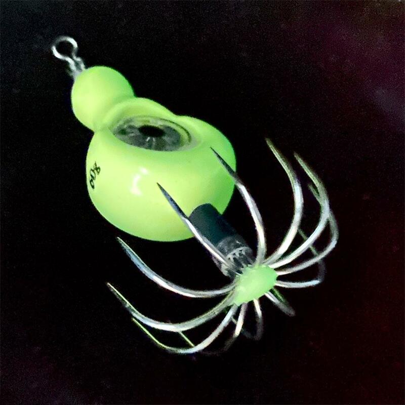 Durable Octopus Bait Simulation Hook Glowing Luminous Hook Octopus Bait Bait With Squid Jigs Fishing Lures Tackle Tool