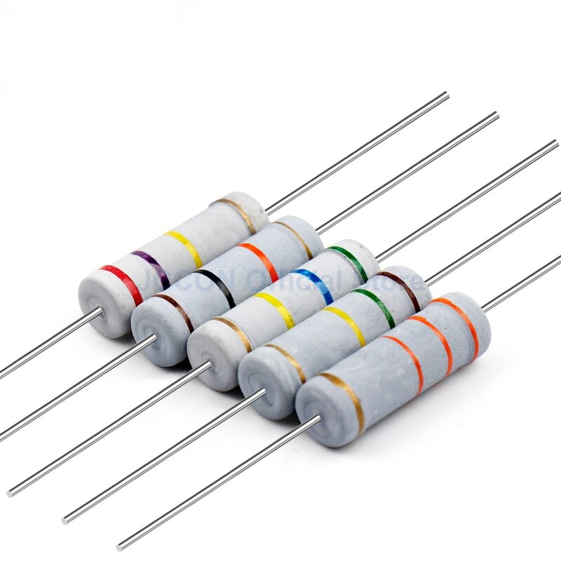 1000Pcs ตัวต้านทานฟิล์มคาร์บอนชุด1/2W 1RΩ-10MΩ มูลค่า100X10Pcs สีแหวน Resistors Assortment ชุด5% ความต้านทานชุด
