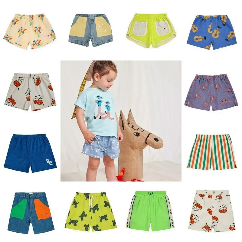 Kids Girls Boys Shorts Bobo 2024 New Summer Cartoon Pattern Print Children Casual Short BC Brand Designer Toddler Baby Bottoms