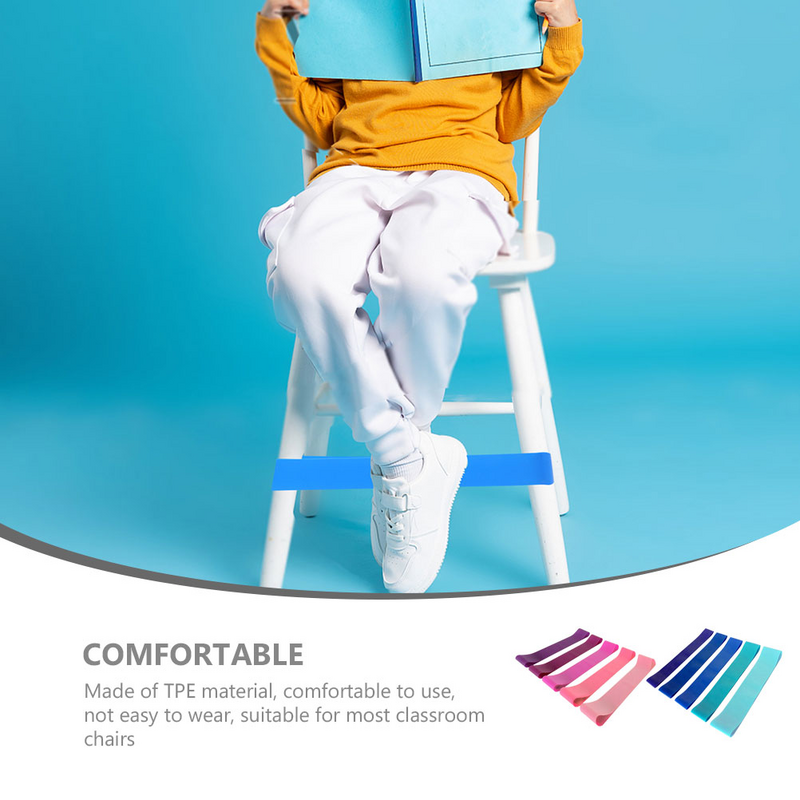 10 Pcs Chair Bands Chairs Practical Elastic Colorful Tpe Classroom Kids Child Convenient Flexible