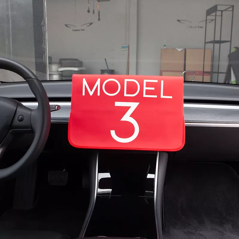 Penutup layar sentuh untuk Tesla Model 3 Y, kontrol tengah navigasi layar dasbor pelindung matahari Film Aksesori Interior 2023