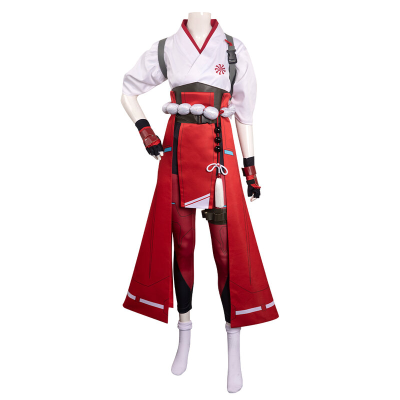 OW Fantasia Kiriko disfraz de Cosplay para mujer adulta, Kimono, vestido, guantes, trajes, fiesta de Carnaval de Halloween, traje de juego de rol