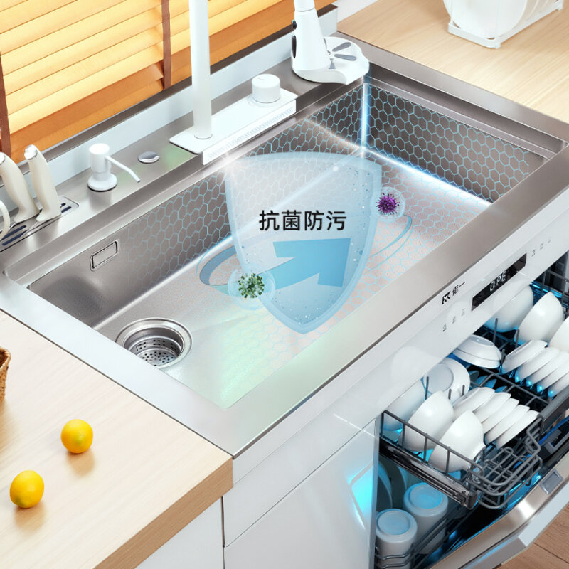 Zc-白い統合キッチンシンク食器洗い機、家庭用セット、hc12
