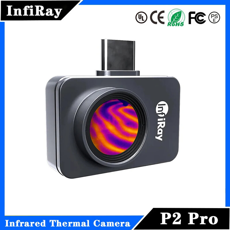 كاميرا InfiRay-P2 برو الحرارية ، التصوير الحراري ، USB نوع C ، رؤية الأشعة تحت الحمراء ، آيفون ، iOS ، أندرويد