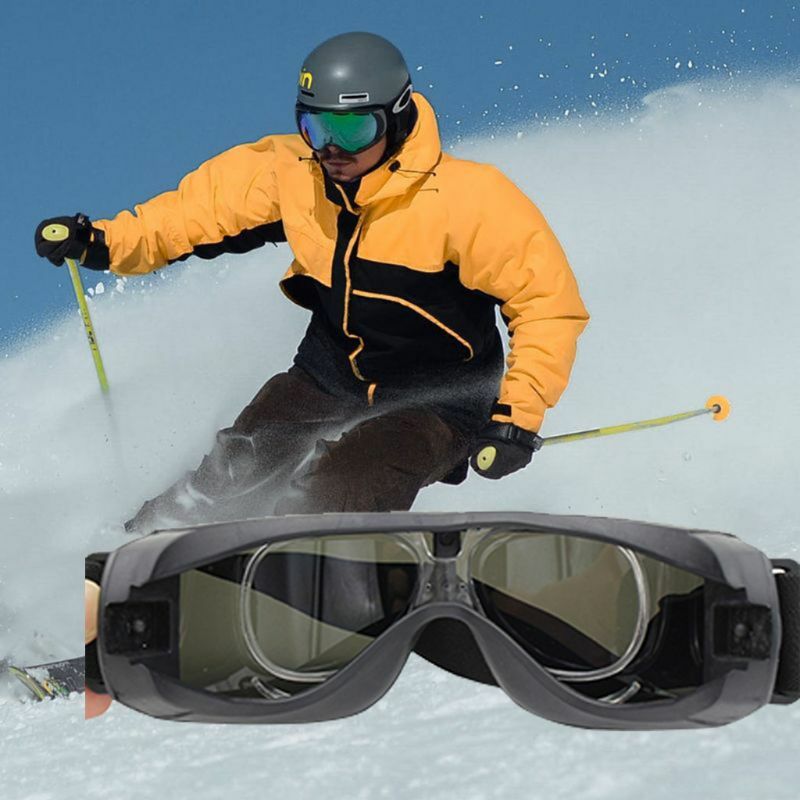 Mini gafas esquí, gafas con montura para miopía, gafas para esquiar y Snowboard, montura para lentes miopía, adaptador