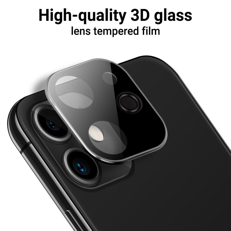 Protecteur d'objectif d'appareil photo à couverture complète pour iPhone, verre guatémaltèque pour iPhone 11, 12, 13, 14, 15 Pro Max, Mini