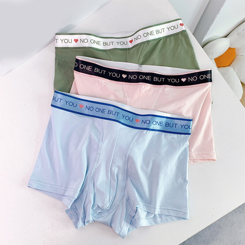 Durable Underwear Panties Boxer Brief Cotton Flexible Lingerie Men Middle Waist Modal Pouch Sexy Shorts Soft Daily