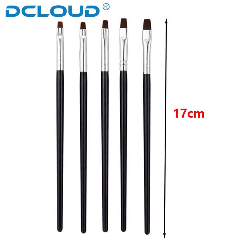 5Pcs/Pack Dental Resin Brush Pens Portable Teeth Whitening Care Tool Shaping Silicone Adhesive Composite Porcelain Dentistry
