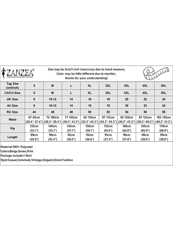 ZANZEA 여성용 용수철 A 라인 스커트, 단색 롱 스커트, 빈티지 하이 웨이스트 주름 Jupe 패션 버튼, 맥시 팔다, 2024 여름