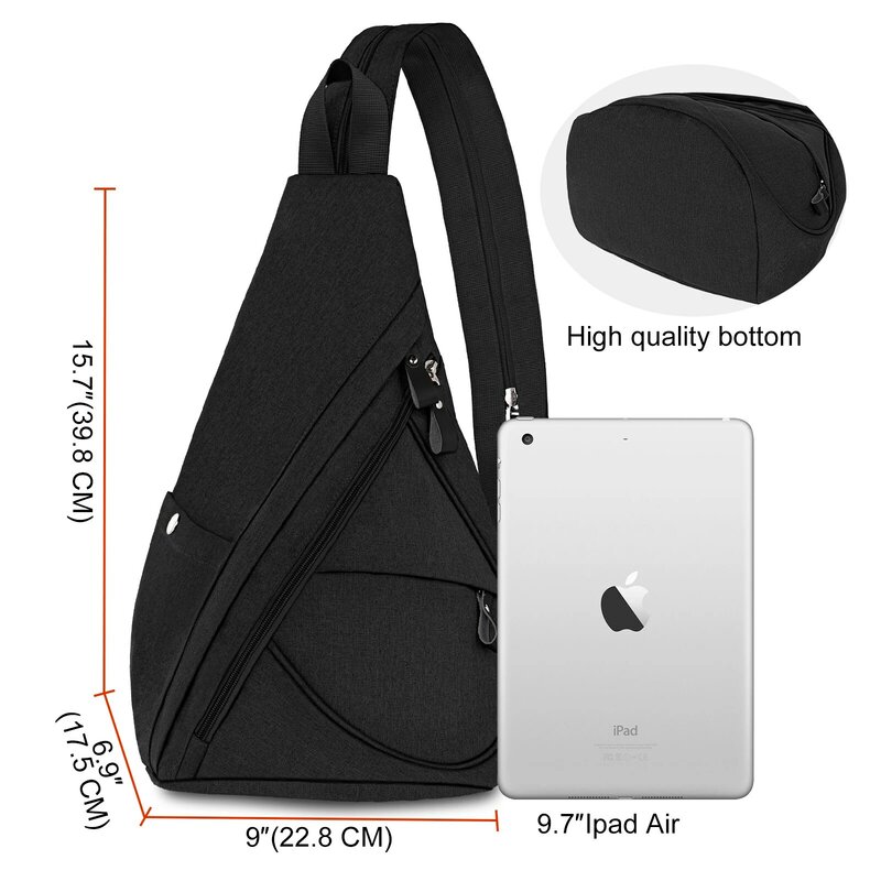 Hochwertige Herren Brusttasche Casual Outdoor Sport Umhängetasche Multi-Pocket-Umhängetasche mit großer Kapazität Unisex