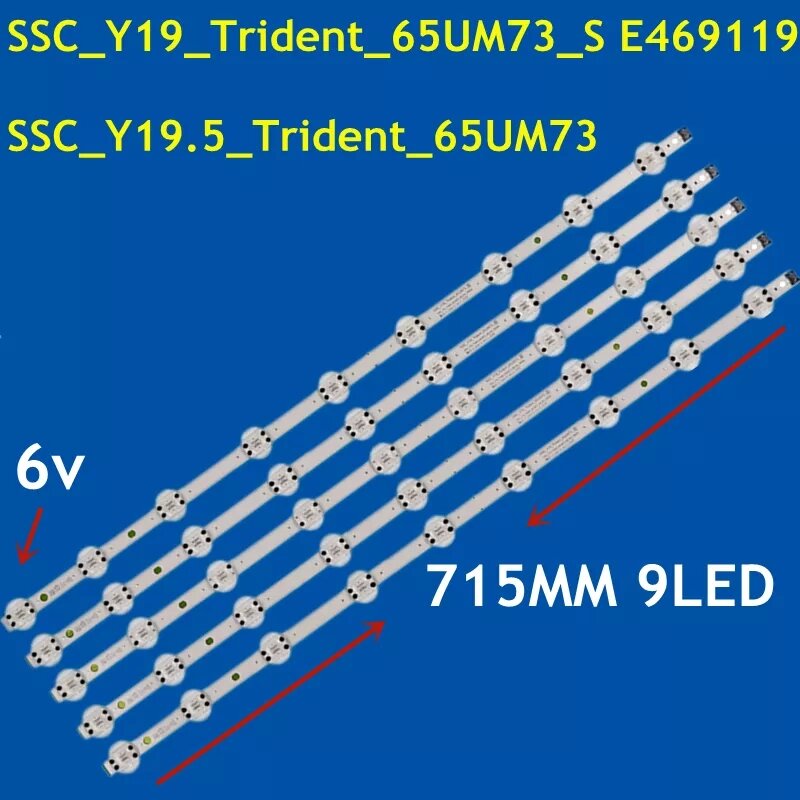 5 Stück LED-Streifen 9led (6v) sc_y19_trident_65um73_rev00 65 lg73cmeca 65 lg75cmecb 65 um7300aue 65 um7600pca 65 um7450pla 65 um7400