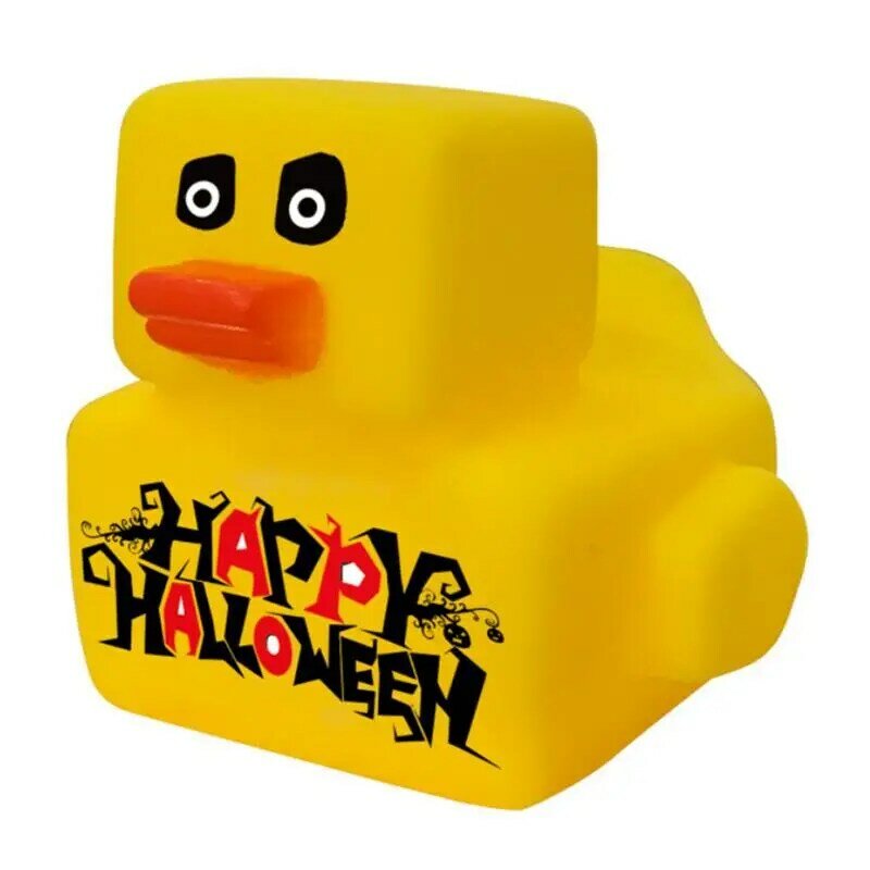 Pequeno pato amarelo para enfeites do painel do carro, brinquedo de borracha, banho flutuante spray, presente de Halloween e Natal para crianças, menino e menina