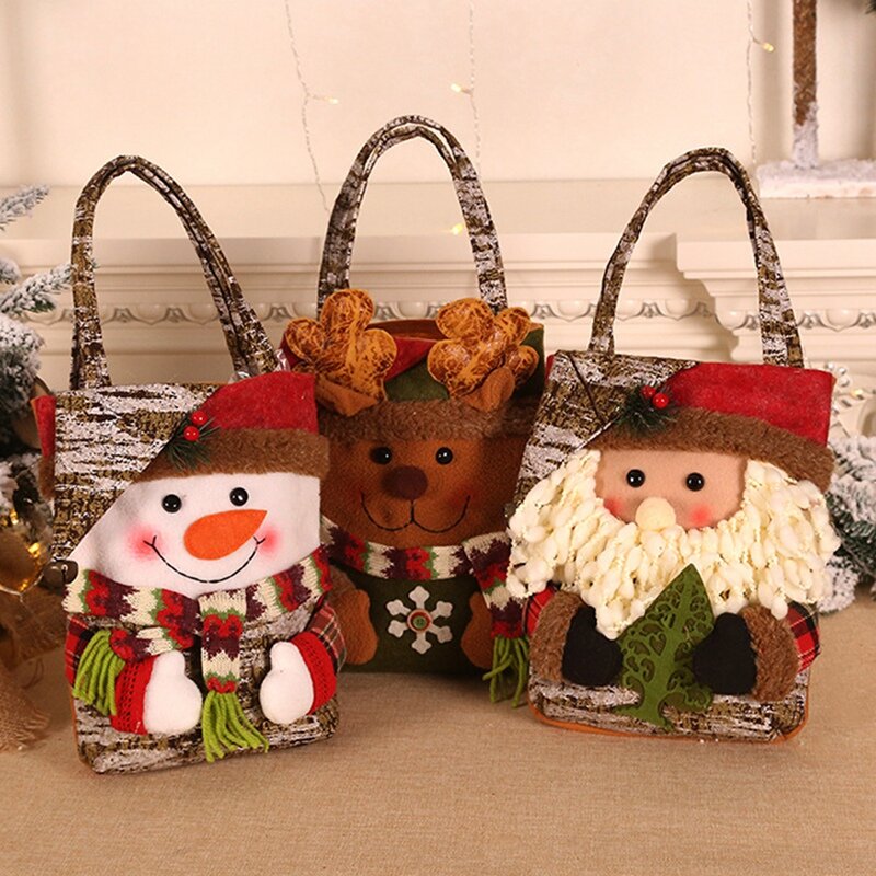 Tas Tote Natal tas hadiah-perlengkapan dekorasi Natal tas permen dekorasi Natal