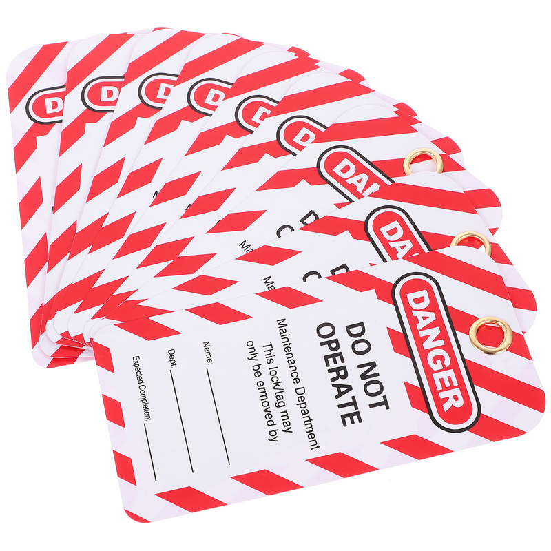 10 Pcs Locked List Labels Do Not Operate Hanging Tags Pvc Danger Do Not Operate Tags