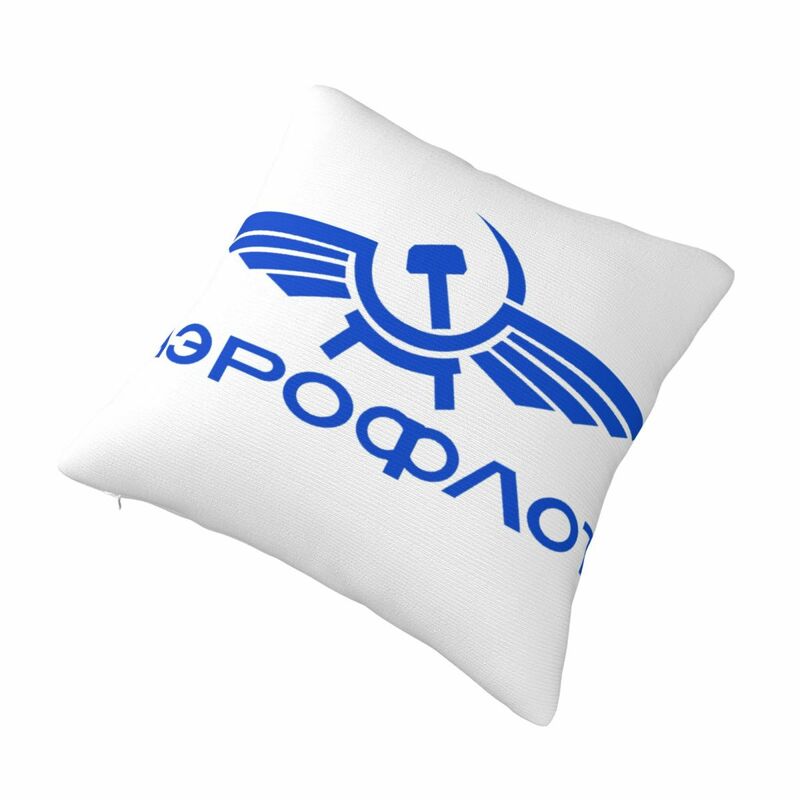 Aeroflot Soviet Airlines Logo Square Pillow Case for Sofa Throw Pillow