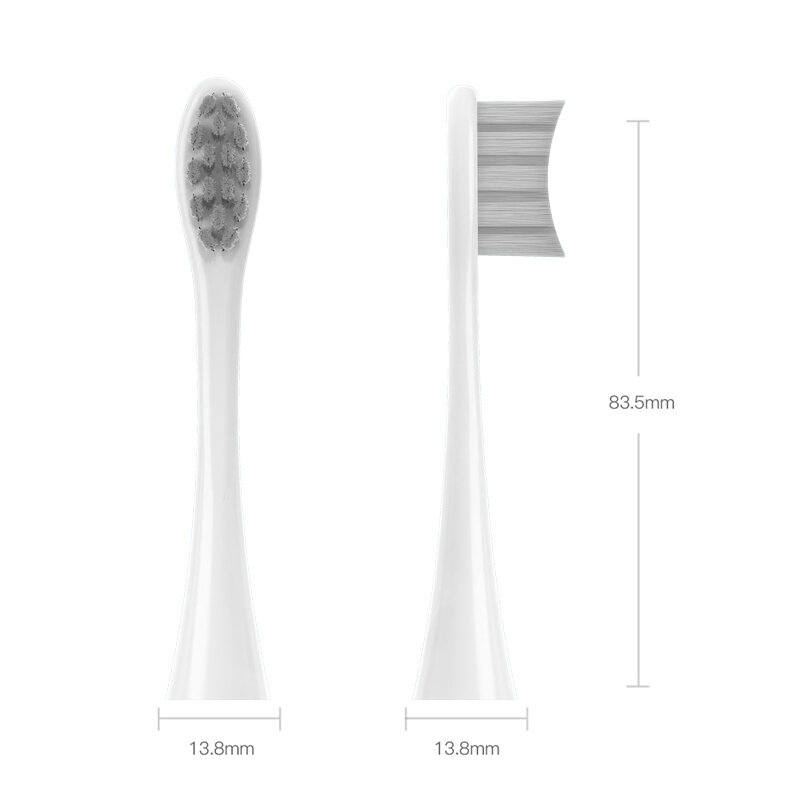 Kepala sikat gigi Oclean, 10pcs untuk Oclean Flow/X/ X PRO/ Z1/ F1/Satu/Air 2 /SE kepala sikat gigi lembut DuPont Sonic vakum bulu