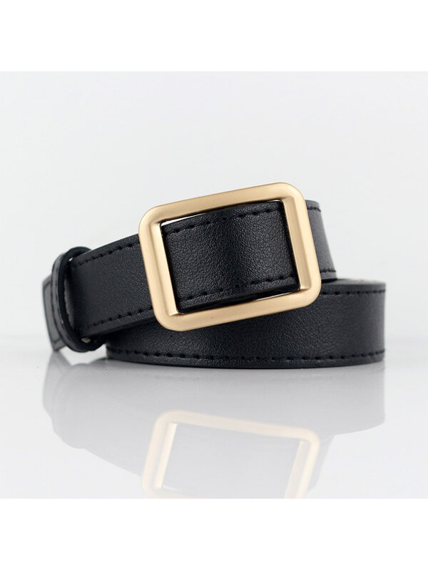 2023 Summer Square Buckle Women Belt Fashion Simple Vintage Students Waistband Casual No-hole Ladies Belts