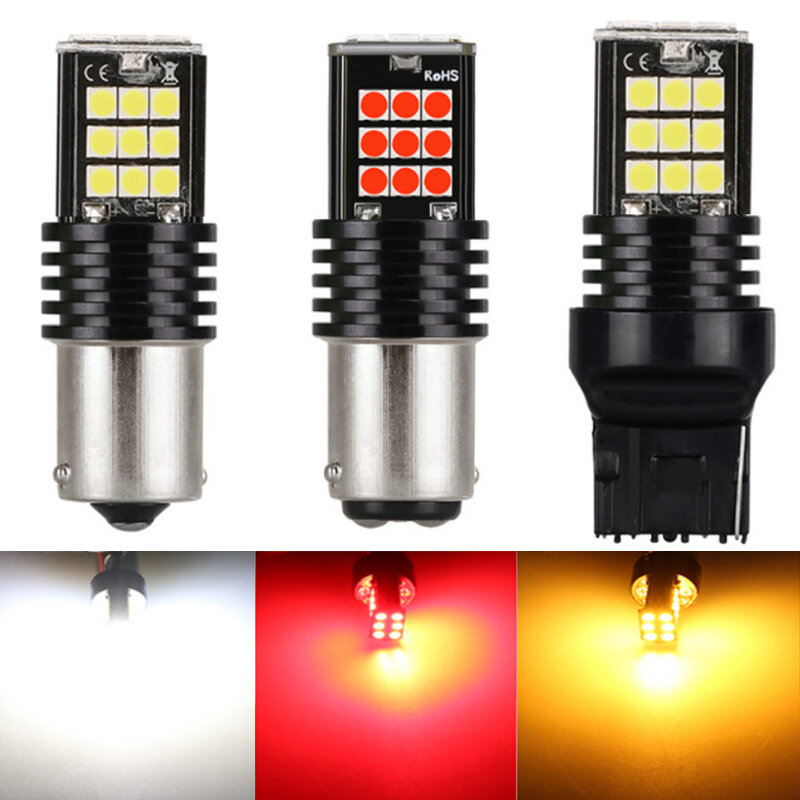 سيارة LED DRL بدوره مصباح إشارة ، السيارات عكس احتياطية الفرامل مصباح ، 24SMD ، 3030 ، DC12V ، S25 ، 1156 ، BA15S ، T15 ، T20 ، 7443 ، 7440 ، 3156 ، 3157 ، 10 قطعة