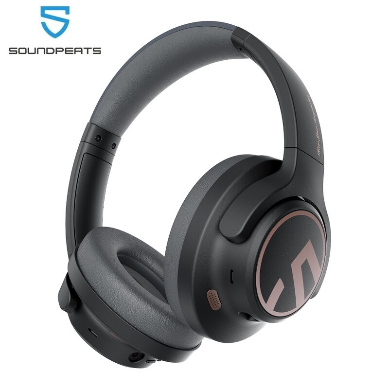SoundPEATS cuffie spaziali Bluetooth 5.3 cuffie Wireless ibride con cancellazione attiva del rumore, riproduzione 123H, microfono, connessione multipunto