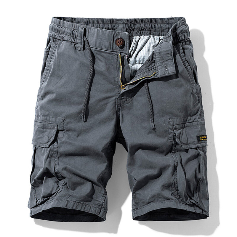 2023 nuovi uomini estate moda Casual pantaloncini Cargo leggeri da uomo confortevole semplicità Multi-tasca in cotone dritto pantaloncini da uomo