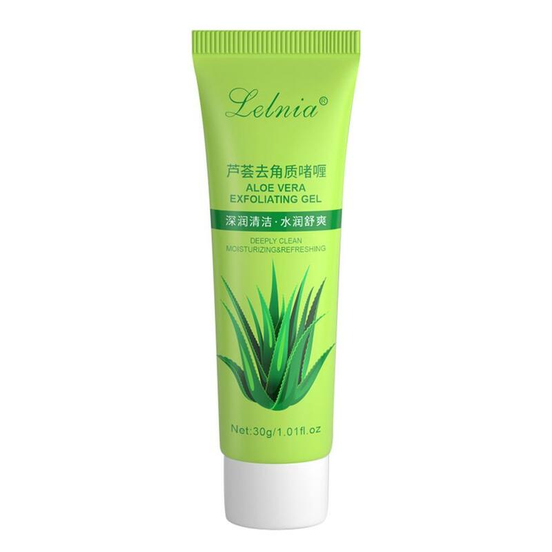 30g Aloe Vera Exfoliating Gel Face Scrub Peeling Gel Oil Moisturizing Refreshing Care Control oil Whitening Body Product 1pcs