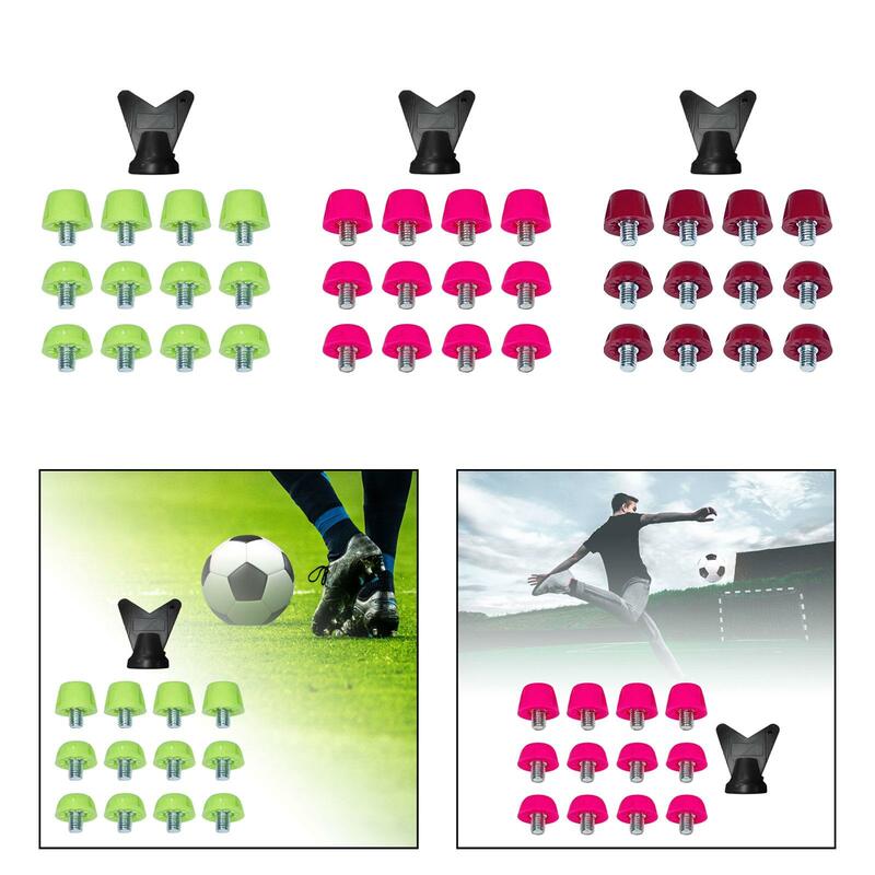 Tacos para botas de fútbol de piezas, tacos para entrenamiento de césped firme, antideslizantes, cómodos, M5, roscados