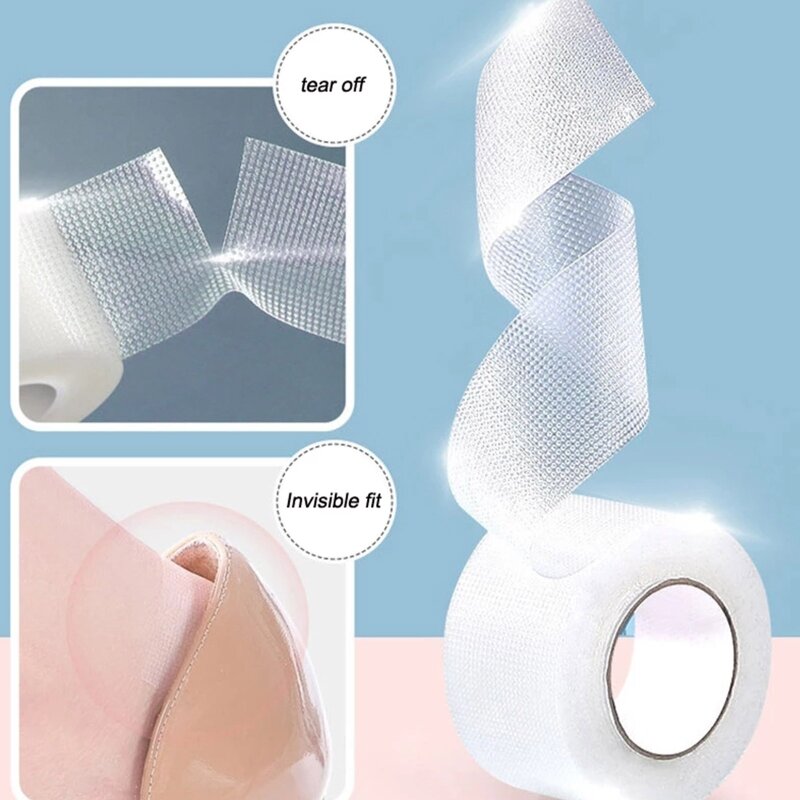 Adesivos calcanhar invisíveis 5m/196 pol. Adesivos antidesgaste para pés Almofadas almofada calcanhar traseiro