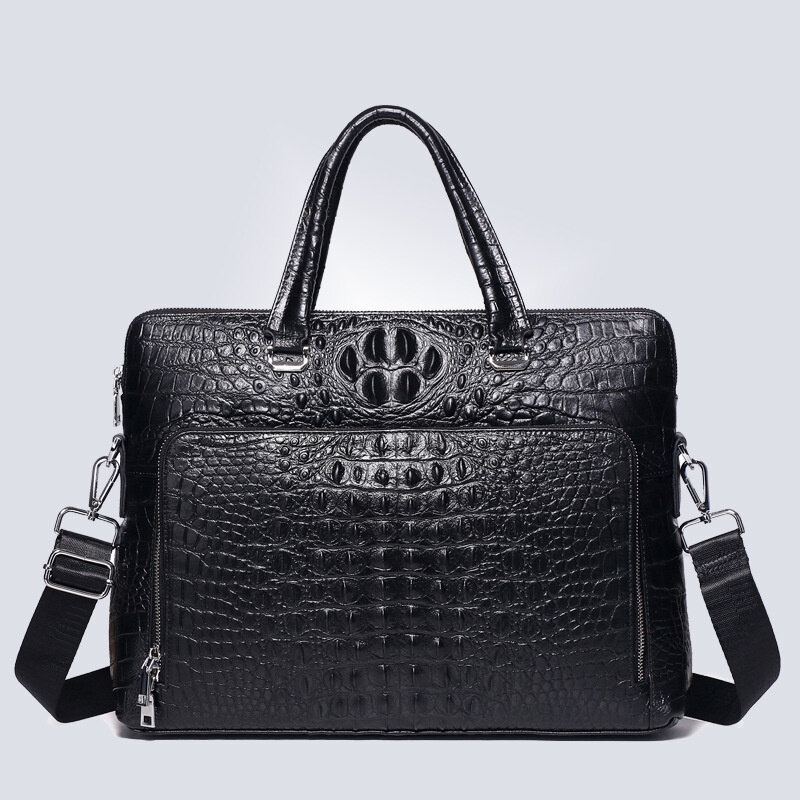 Портфель мужской из натуральной кожи, офисный модный чемоданчик на одно плечо для ноутбука, удобная повседневная дизайнерская сумочка-мессенджер
