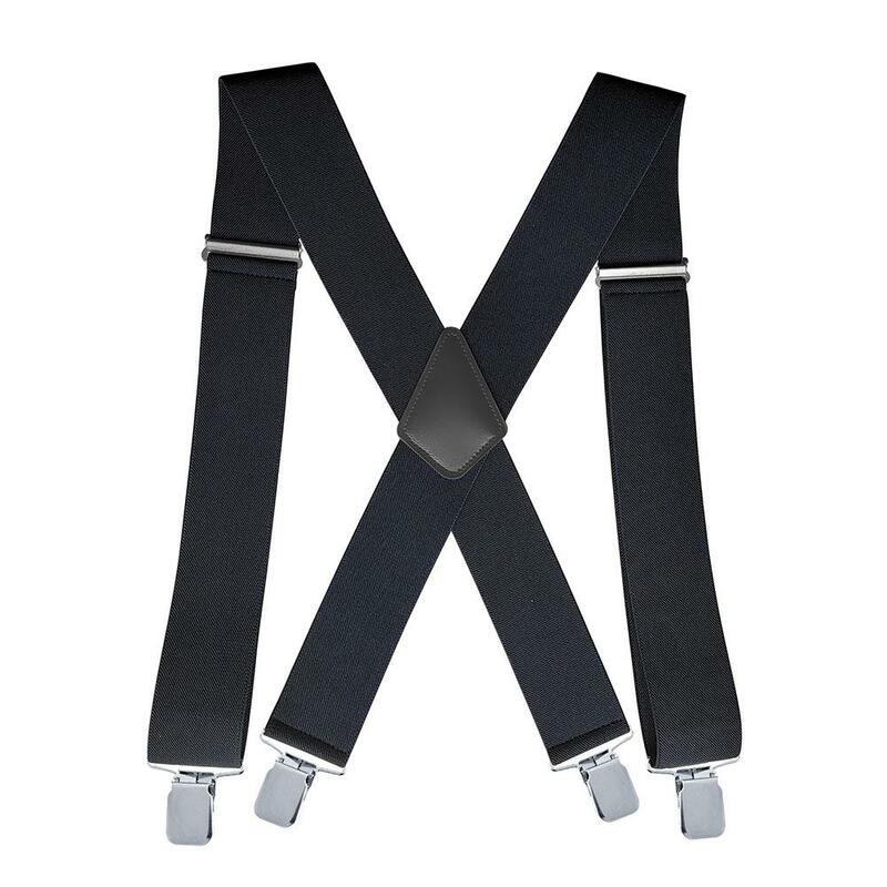 5.0cm Three-clip Extended Suspenders Men's Suspenders Are Convenient For Work Suspenders Widened Extended Suspenders Wholes U1T1