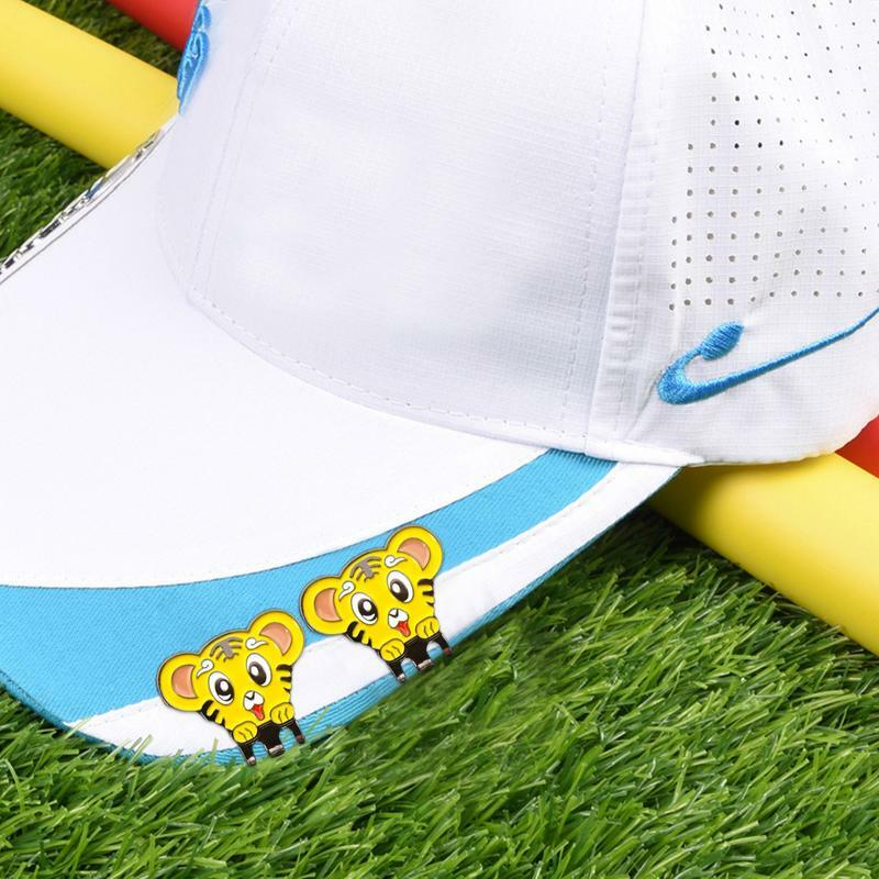 Golf Hat Clip Cartoon Tijger Magnetische Golfbal Marker Tool Sport Golfbal Markers Decoratieve Golfgereedschap Golftas Accessoires