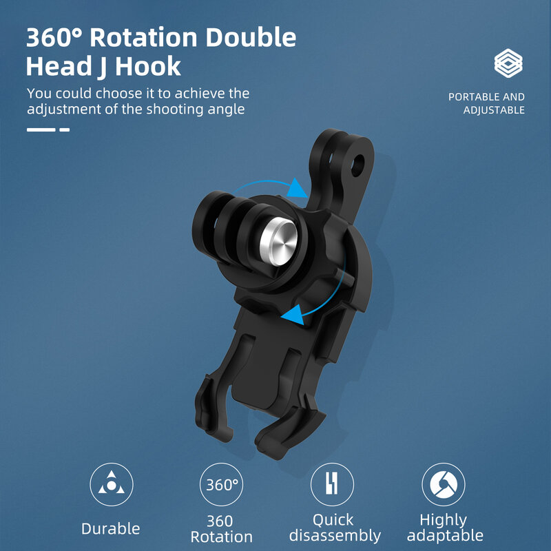 Telescopin 360 ° rotazione zaino cinturino supporto per GoPro Hero 12 11 10 9 8 7 6 5 4 Insta360 SJCAM EKEN DJI Osmo accessori d'azione