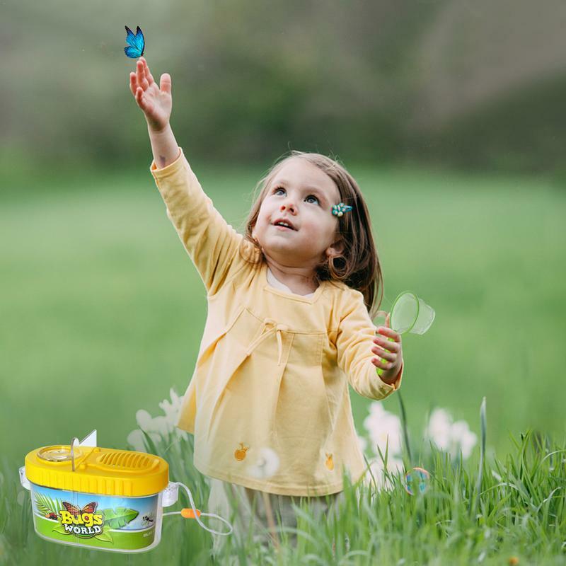 Insect Catching Insect Feeding Observation Box Kit Insect Catcher Kit With Butterfly Net Magnifying Glass Clip Educational
