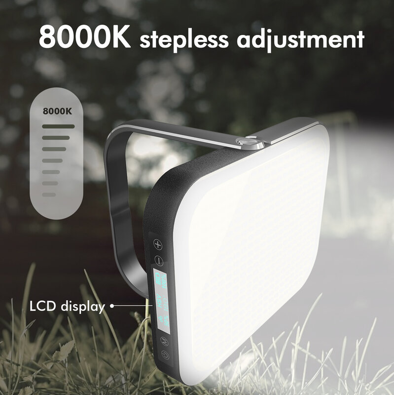 Lámpara solar portátil de 30000mah para exteriores, linterna led multifuncional de 5V/2A, de emergencia, con pantalla táctil de 8000K, para acampar