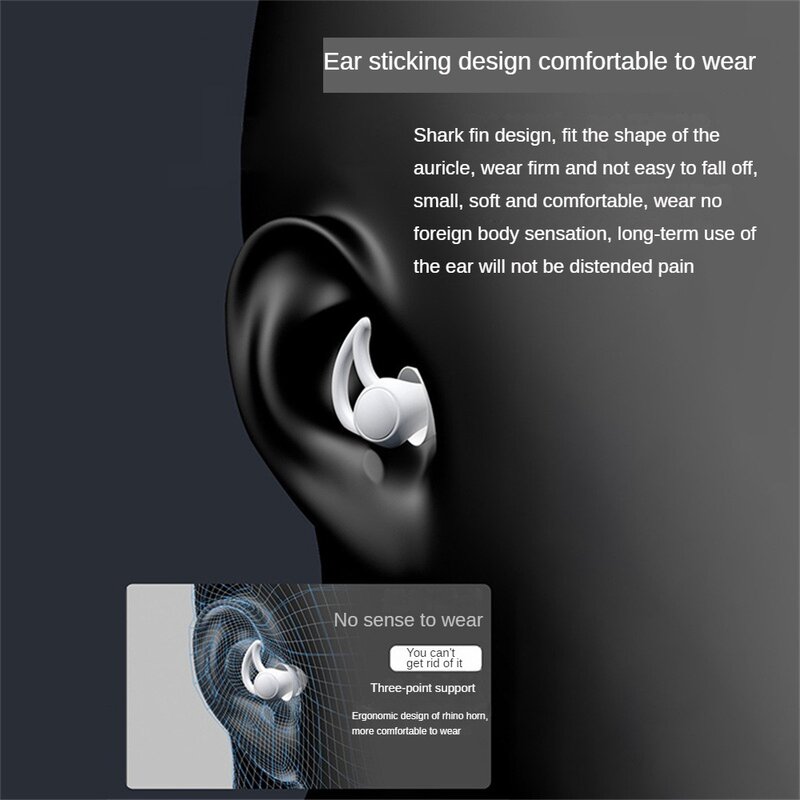 Bouchons d'oreille en silicone souple pour le sommeil, isolation phonique, protection des oreilles, prise anti-bruit, réduction du bruit du sommeil, natation, étanche, 1 pièce, 2 pièces, 4 pièces