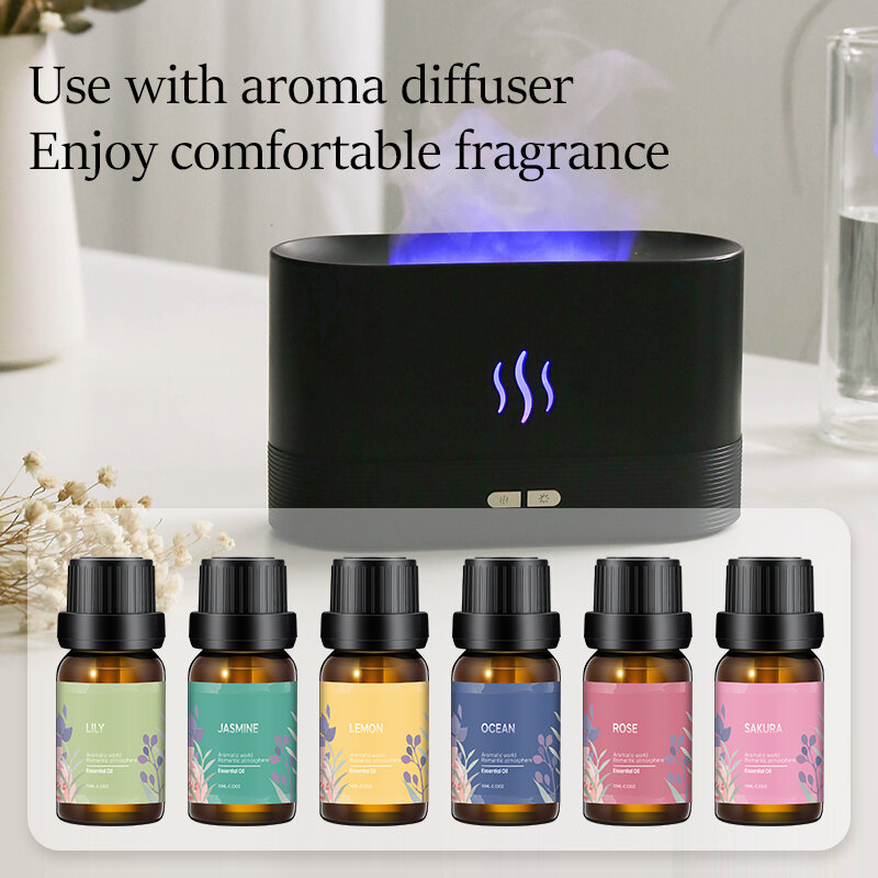 Set TOP6 Minyak Esensial Tanaman Drop Shipping untuk Penyebar Aroma Aromaterapi