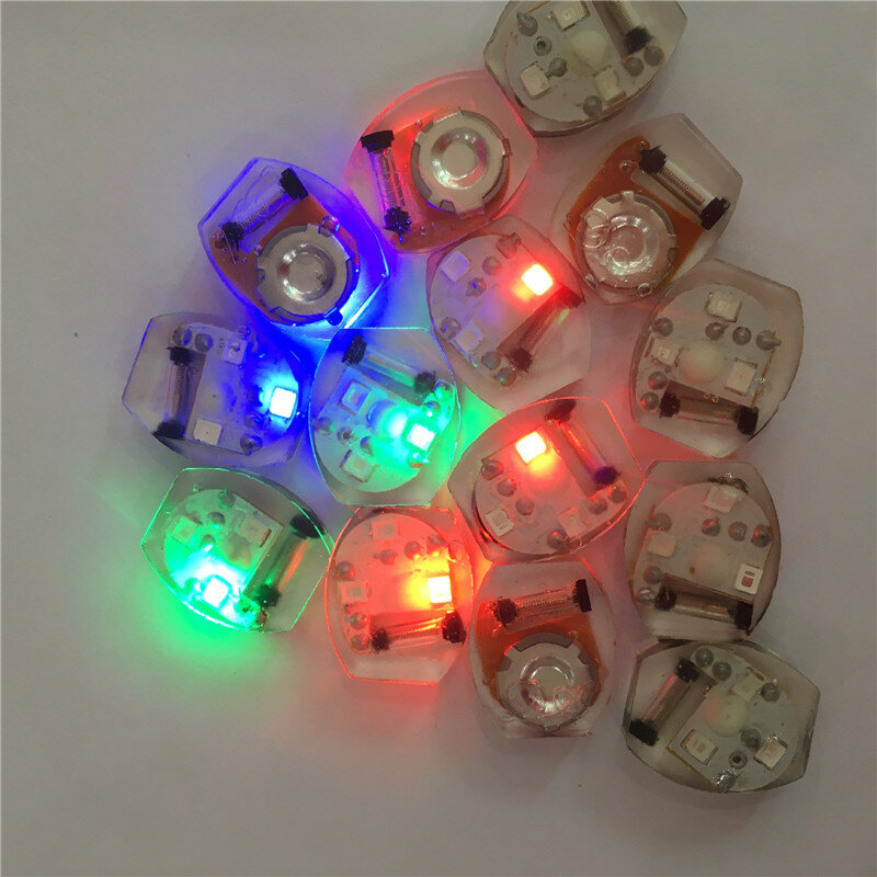 50ชิ้นโคมไฟ LED ระยิบระยับแบบสั่นสีสันสดใสโคมไฟเรซิ่นแม่พิมพ์ฟิลเลอร์ DIY RGB อุปกรณ์เสริมสำหรับของตกแต่งงานฝีมืออีพ็อกซี่