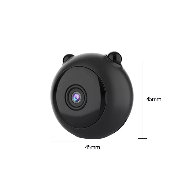 กล้องขนาดเล็กความละเอียด HD เซ็นเซอร์การมองเห็นได้ในเวลากลางคืนกล้องวิดีโอไร้สายสำนักงานบ้านไวไฟสำหรับเด็กรถยนต์ DVR กล้องติดรถยนต์ระบบรักษาความปลอดภัยของสัตว์เลี้ยง