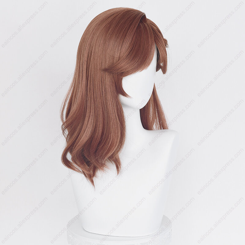 Game Heroine Cosplay Wig 50cm Long Red Brown Wigs Heat Resistant Synthetic Hair Halloween Party