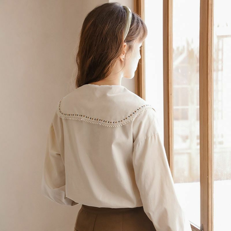 ヴィンテージの女性用VネックTシャツ,シンプルな韓国風の服,原宿スタイル