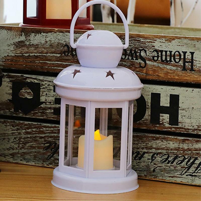 Christmas Decorative Hangings Lantern LED Flickering Flameless Candle Lanterns Christmas Candleholders Outdoor Battery Operated