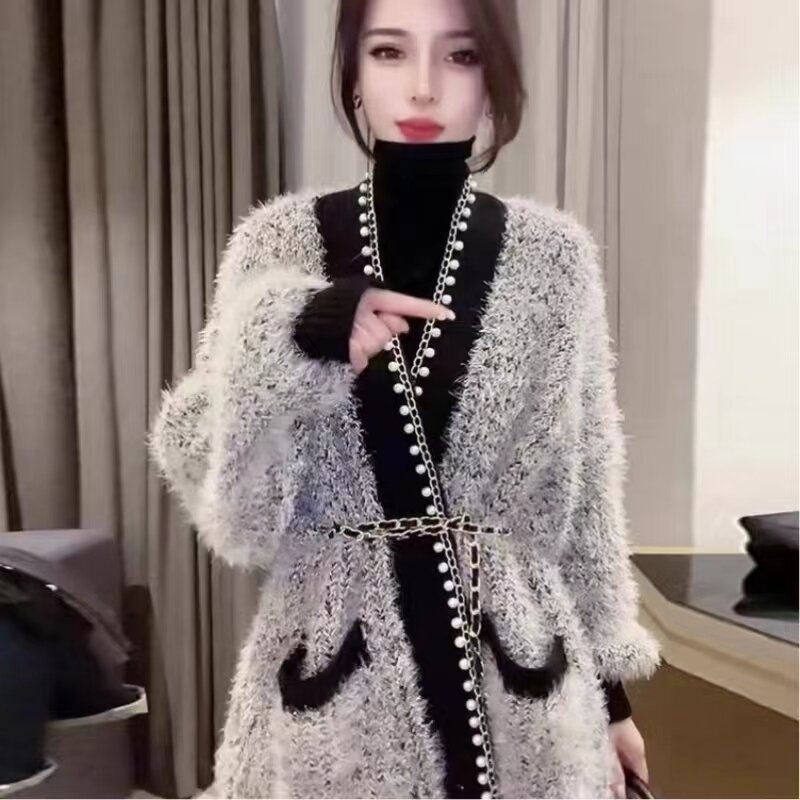 Giacca Cardigan maglione da donna 2023 primavera e autunno inverno maglione Casual Vintage coreano camicia a fondo sottile a maniche lunghe allentata