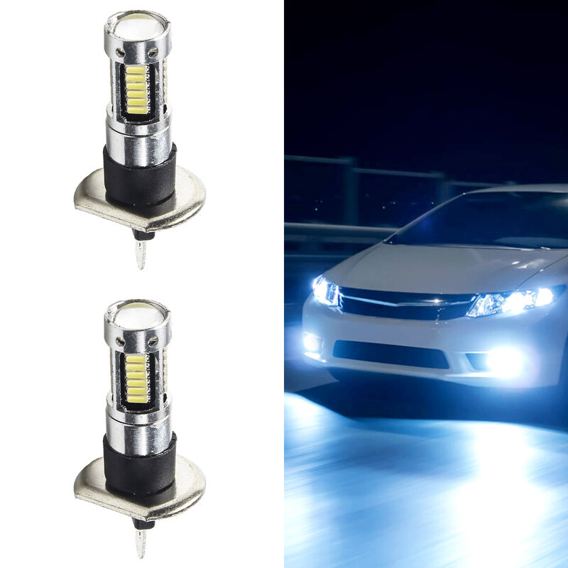 Car LED H1 Headlight Bulbs Kit 6000k White LED Fog Driving Bulb Conversion Kit Ultra-Bright Fog Light Driving Light Accessories
