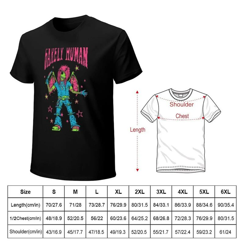 6Arelyhuman-T-shirt graphique pour homme, vêtement esthétique, hip hop
